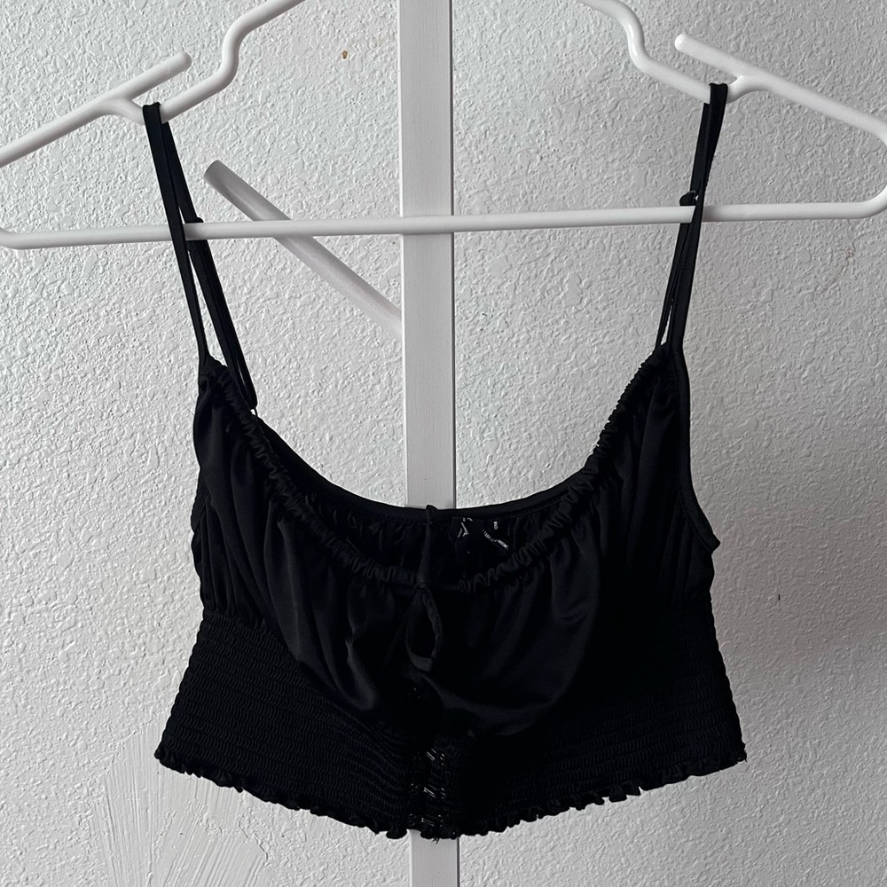 Urban outfitters out from under Esmeralda smocked crop